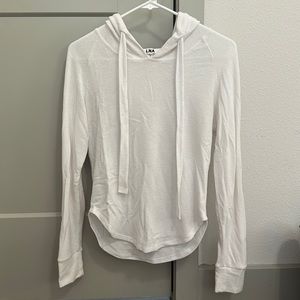 LNA white sweater hoodie